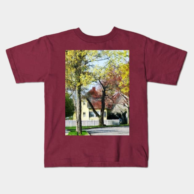 Spring - Spring Begins in the Suburbs Kids T-Shirt by SusanSavad